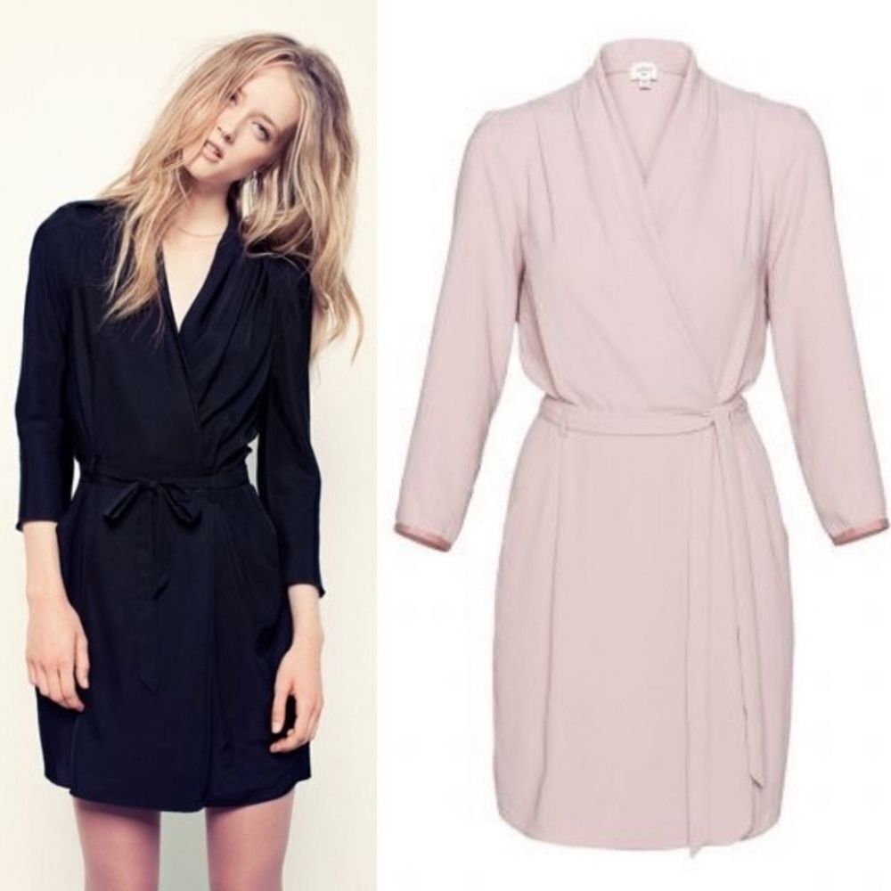 Artizia Wilfred Franca wrap dress nude pink size 4 NO BELT